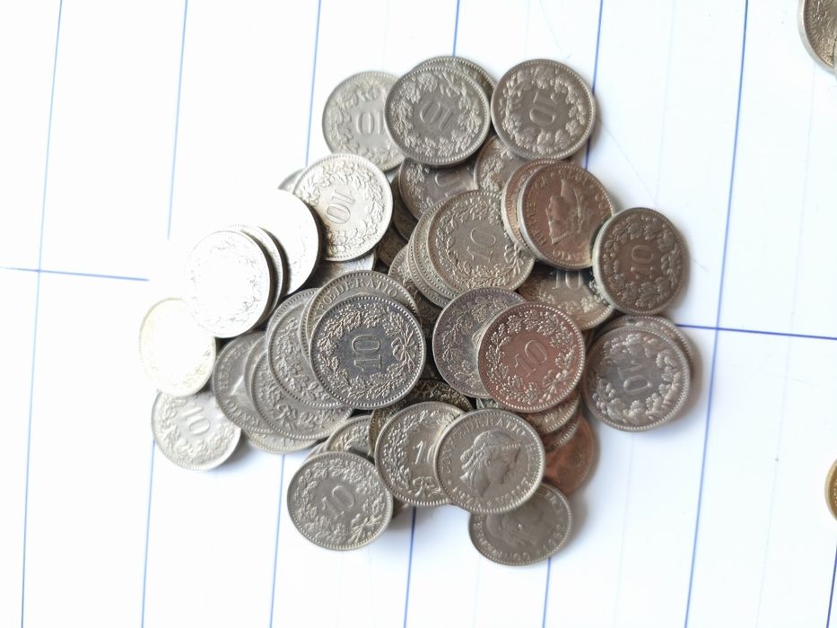 85 franków szwajcarskich poniżej kursu, monety