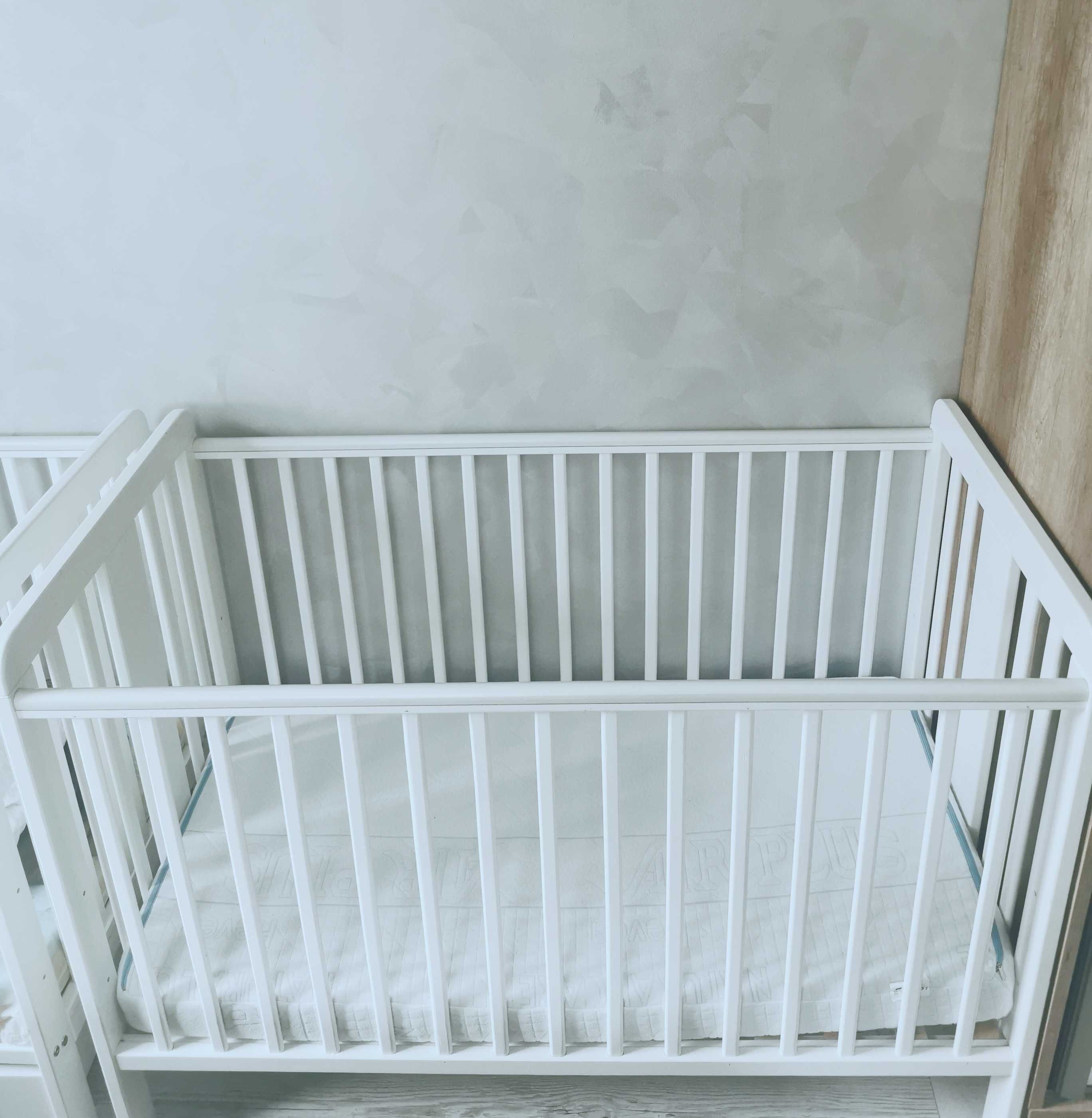 Zestaw Łóżeczko materac szuflada niemowlęce Star Cot 120×60 Woodies