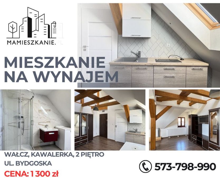 Kawalerka na wynajem, 2 piętro,  Wałcz, Bydgoska