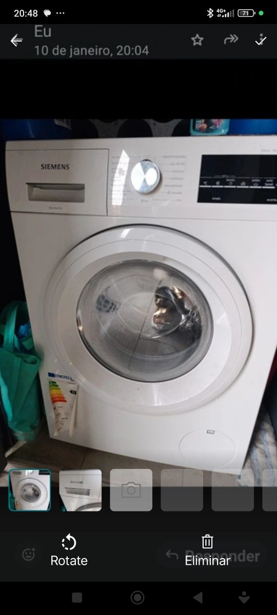 Máquina de lavar roupa marca Siemens