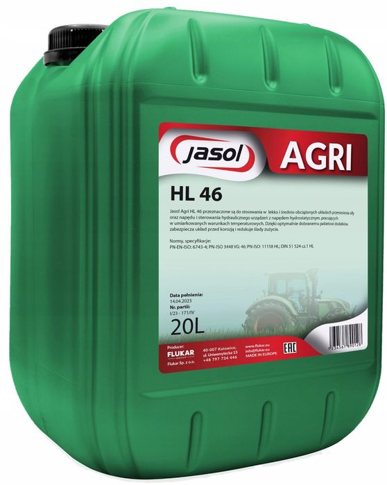Olej hydrauliczny JASOL HL46 20L - Nowy