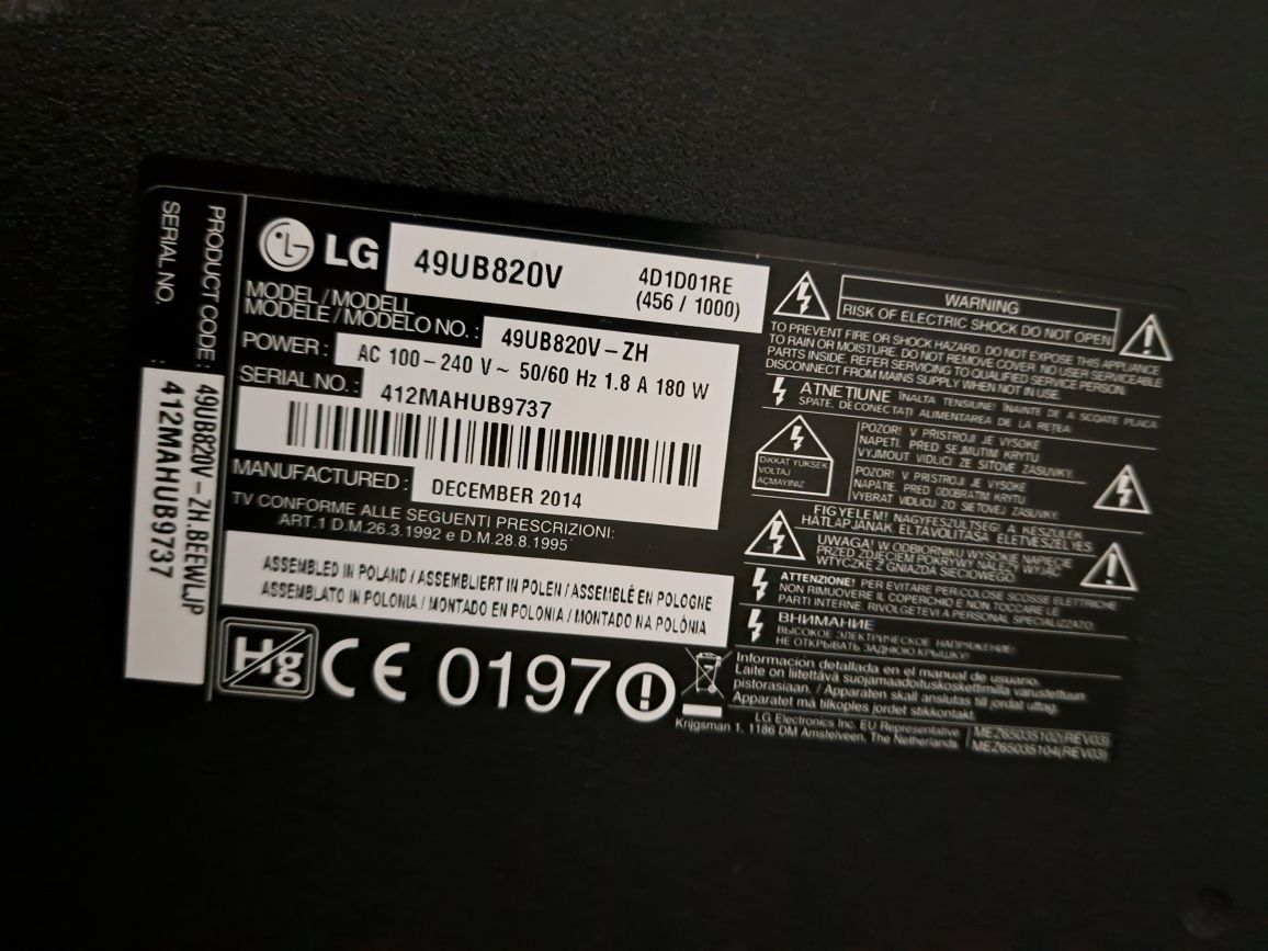 Telewizor LG 4K Utra HD 49'' Smart Tv