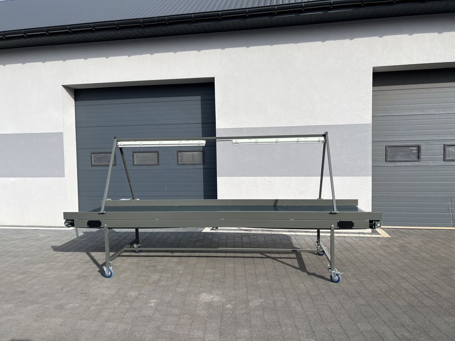 Stół przebierczy, stol selekcyjny, podajnik, Tasmociag, tasma Pvc