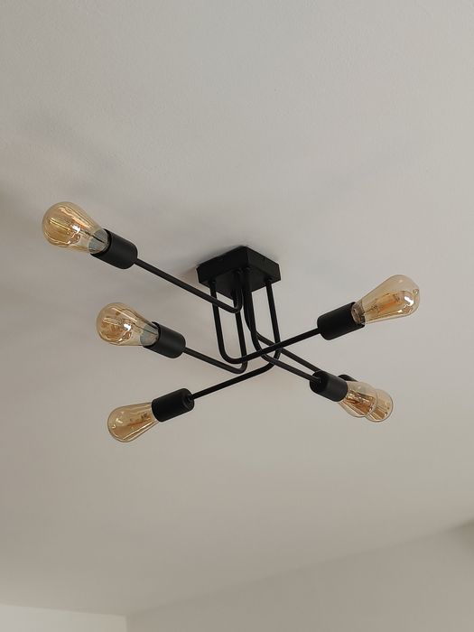 Lampa loft design czarna industrial