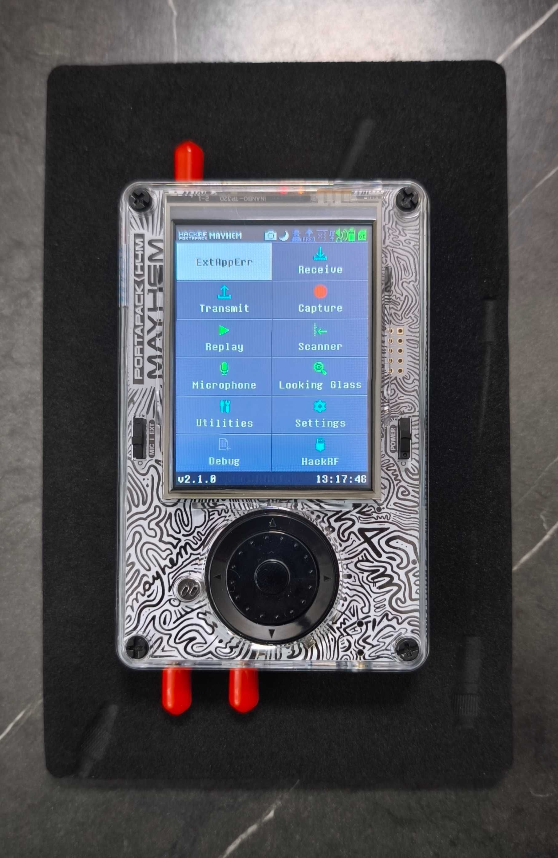 SDR HackRF One Portapack H4M+R10C Mayhem 2.1.0
