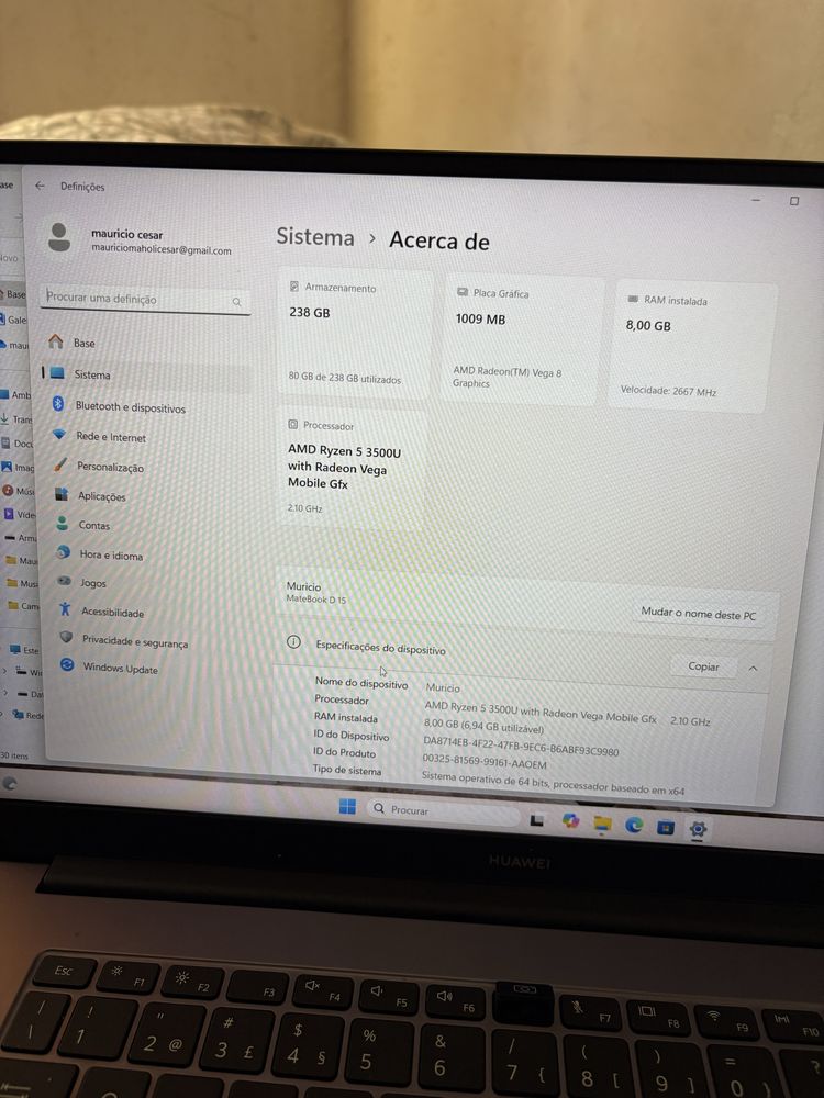 Compudar portátil Huwei D15