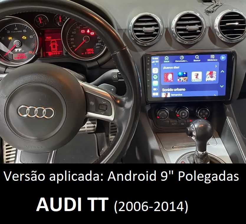 (NOVO) Rádio 2DIN Audi TT (Desde 1998 a 2014) • Android GPS • 8N 8J