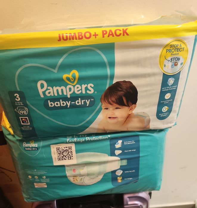 Pieluchy Pampers baby-dry 196szt