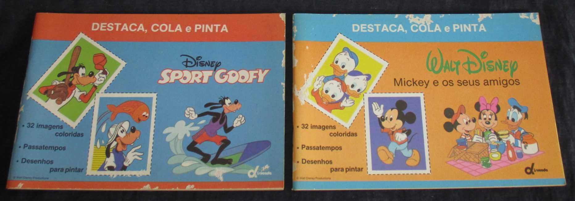 Livro Mickey e os seus amigos Destaca Cola e Pinta Walt Disney