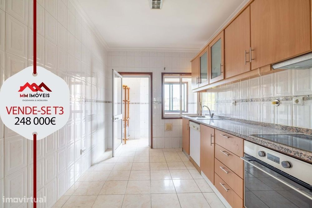 Apartamento T3 | Varanda | Garagem | Paredes