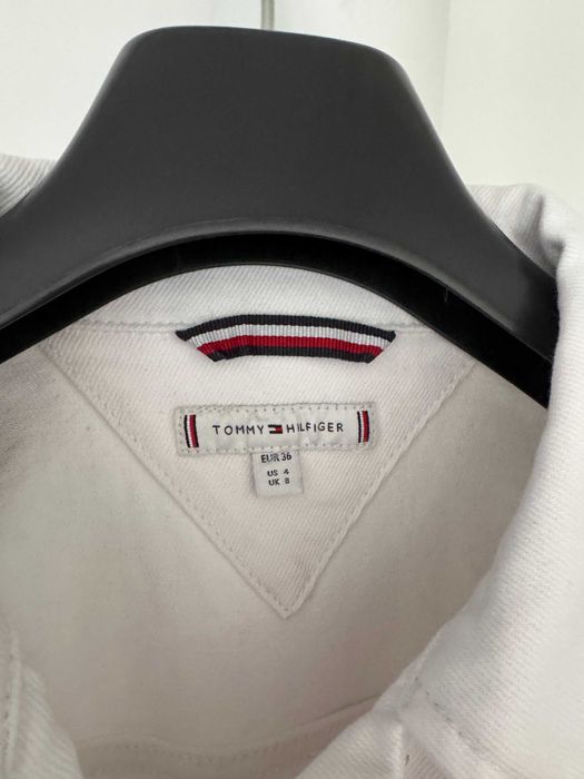 Kurtka jeansowa biała damska Tommy Hilfiger rozmiar S
