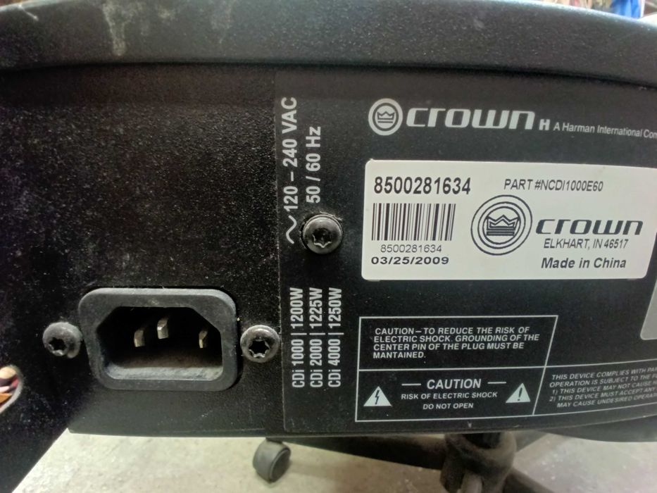 Wzmacniacz 1000 watt crown CDI 1000