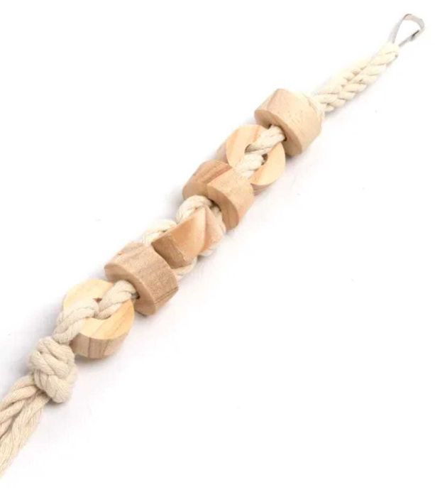 Brinquedo de Corda de Madeira para Pássaros – 33 cm