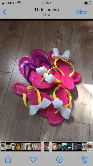 Chinelos rosa com ou sem laço