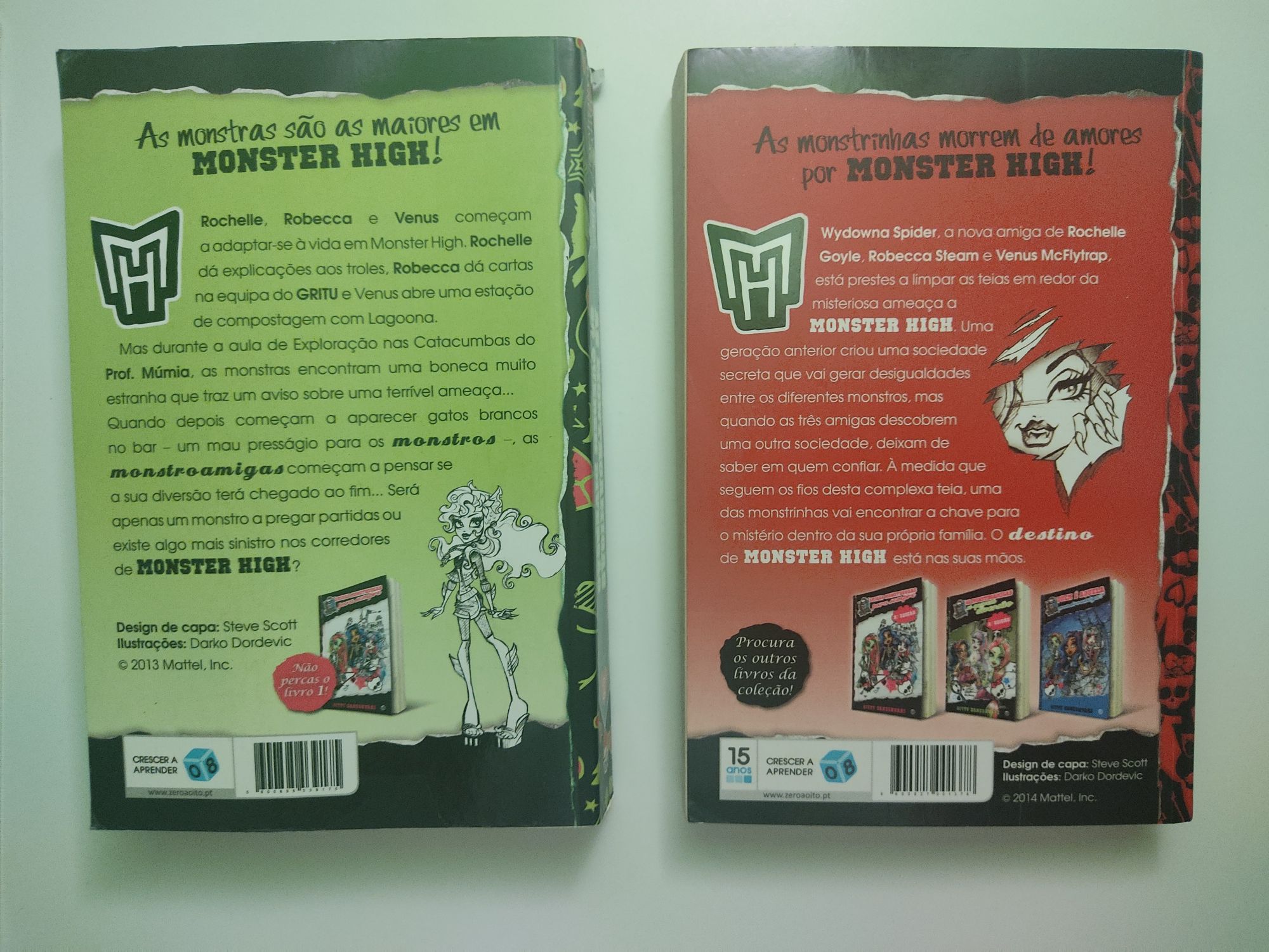 Dois livros Monster High 3€ unidade (5€ conjunto)