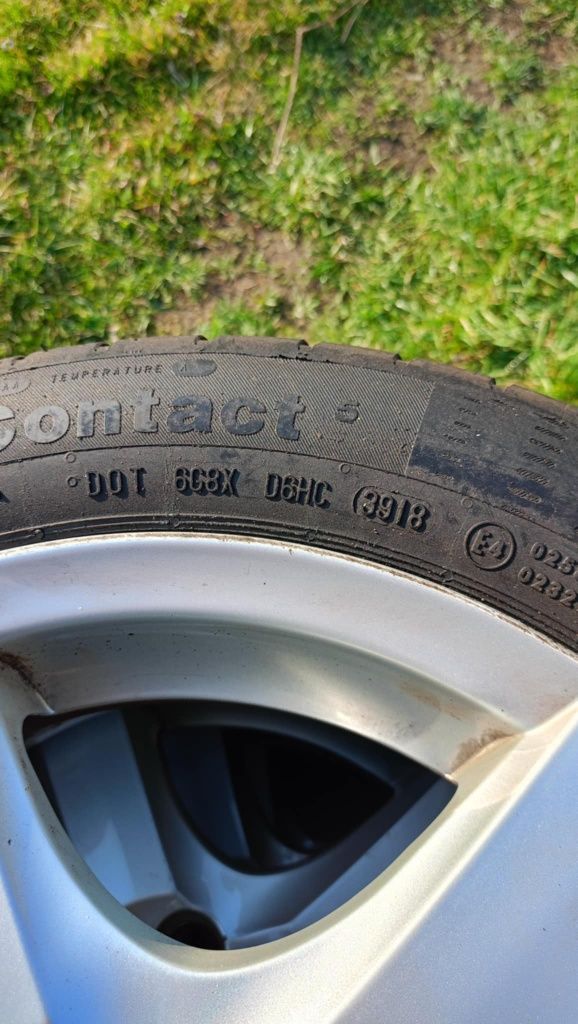 Koła aluminiowe opony lato Continental 185/55r15