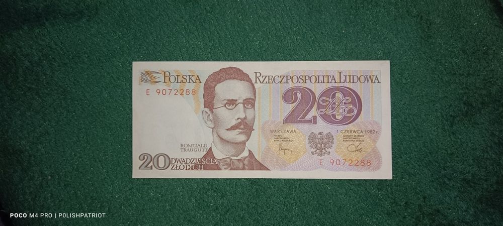 Baknot 20 zł seria E 1982