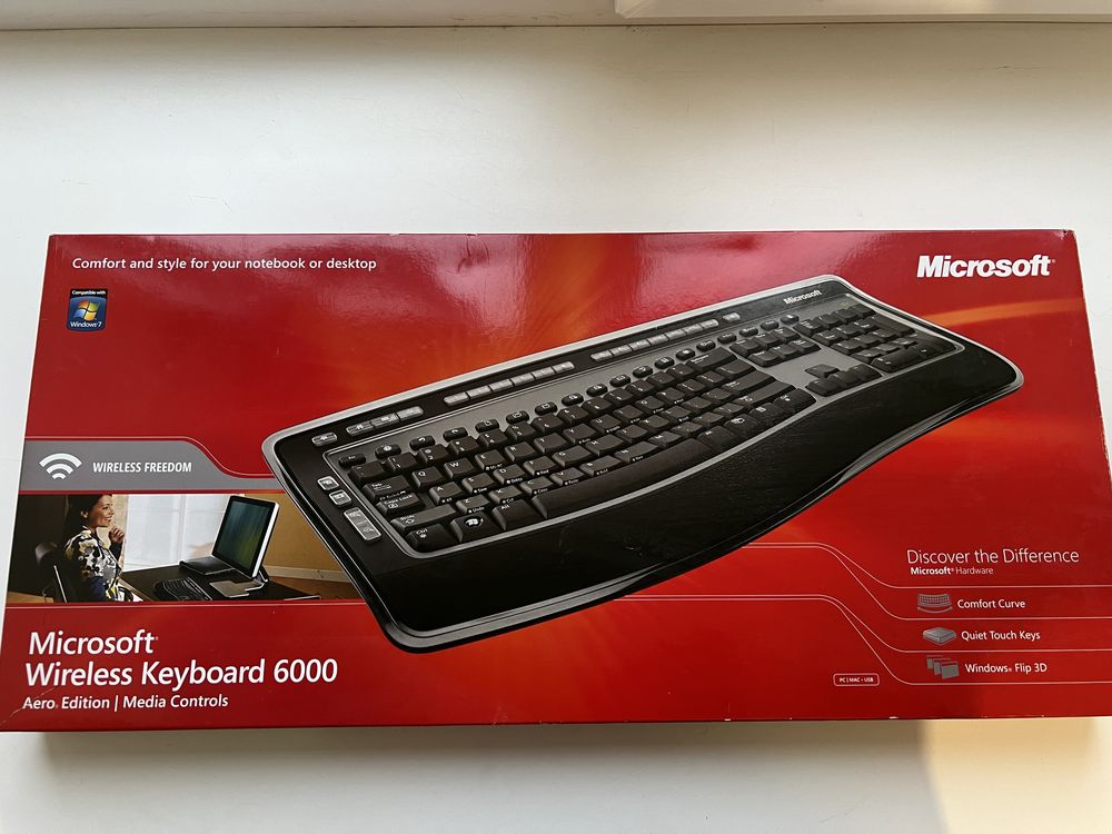 Продам беспроводную клавиатуру Microsoft Wireless Keyboard 6000