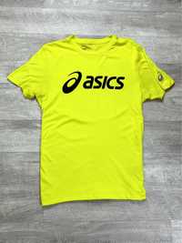 ASICS футболка S размер желтая оригинал с большим лого
