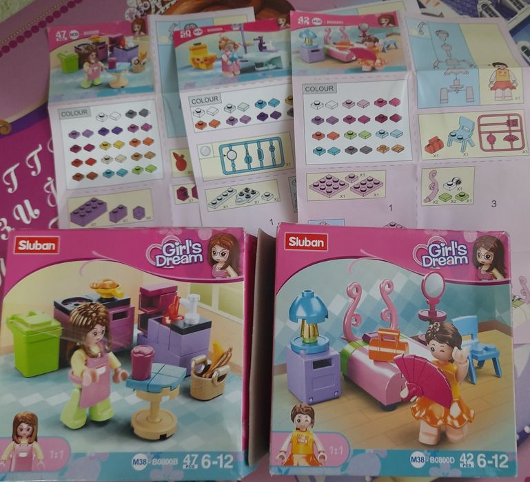 Конструктор Sluban,детская раковина с водой,бассейн,автобус