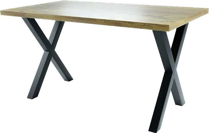 Nogi X do stołu 76 x 72 cm czarne 2 sztuki LOFT INDUSTRIAL