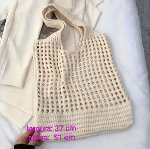 Saco de crochet de praia