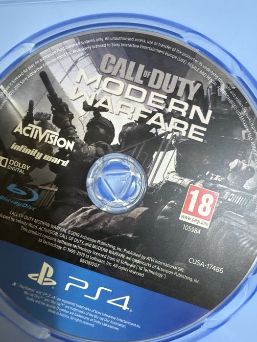 Jogo ps4 call of duty modern warfare