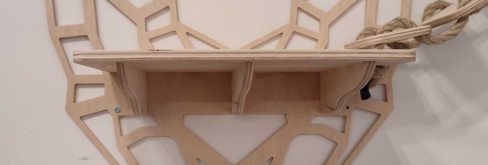 Kocia półka ścienna - głowa kota,styl geometryczny