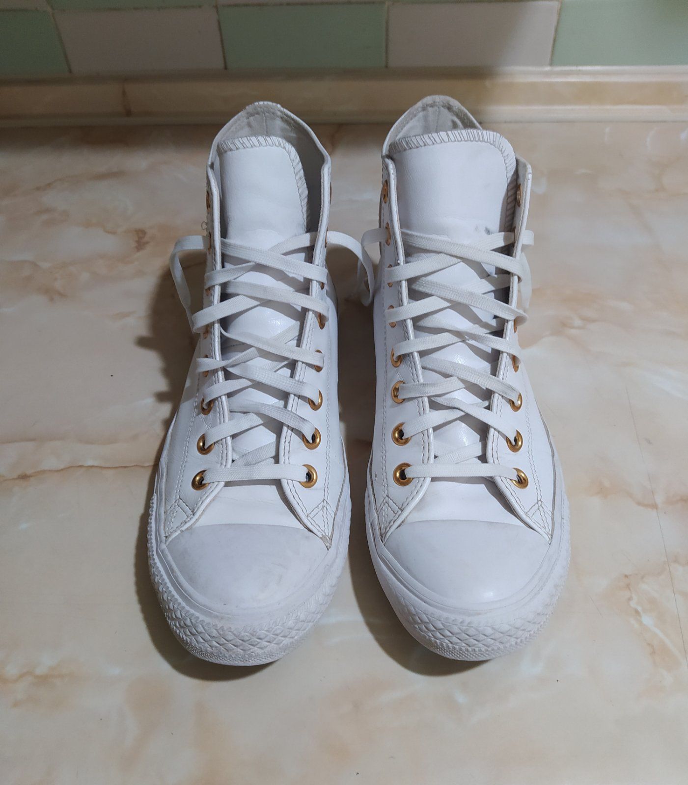 Кеды Converse Chuck Taylor All Star White Goldchrome Hi.Оригинал