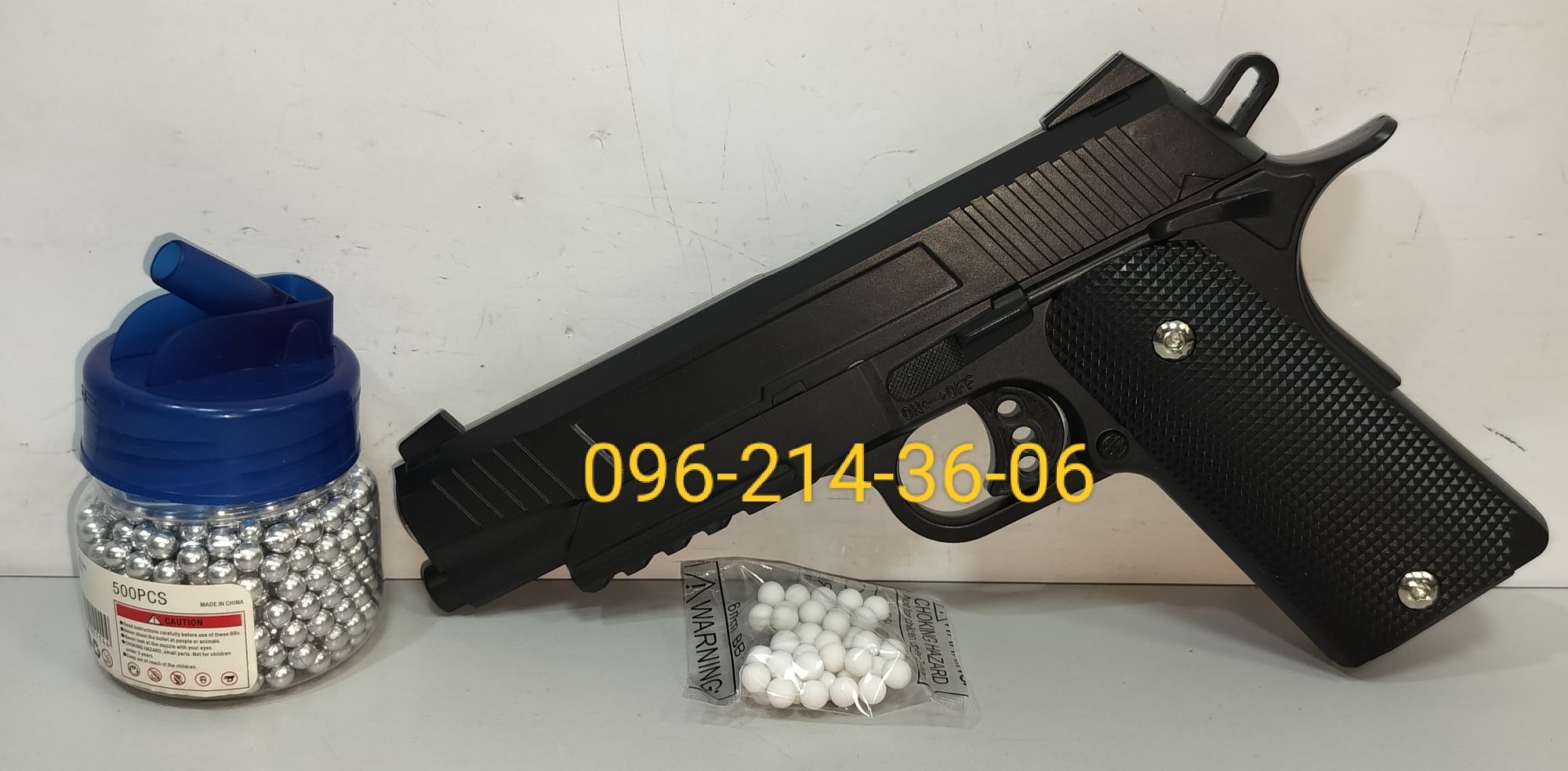 Детский мощный  пистолет Colt 1911 Tactical металлический стреляет