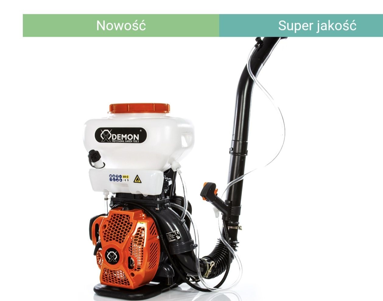 Opryskiwacz spalinowy plecakowy 16l Demon, do 12m w poziomie
