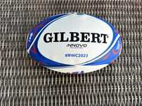 Rugby oryginalna piłka meczowa GIlbert Innovo z MŚ 2023 we Francji