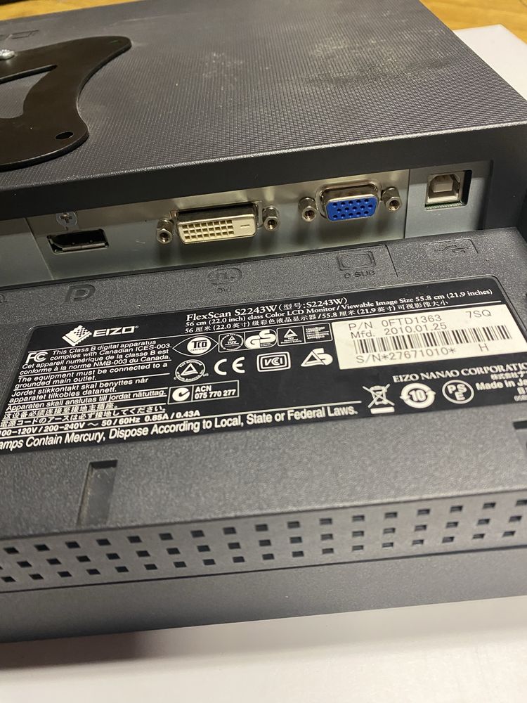Monitor EIZO S2243W