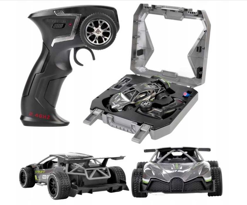 Metalowe auto RC w walizce 065646