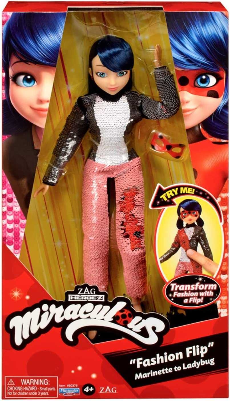 Леді Баг перетворення Марінетт з пайетками Flip Marinette To Ladybug
