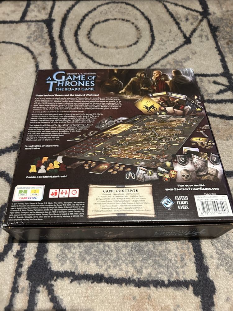 Game of Thrones jogo de tabuleiro