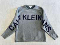 Calvin Klein Jeans szary sweter damski bawełna logo