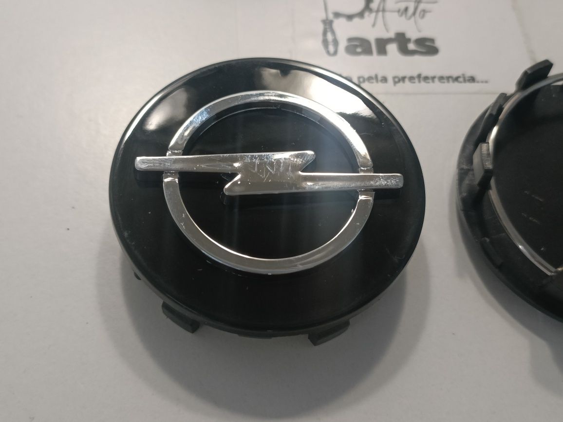 Conjunto 4 centros jante Opel 59mm Pretos