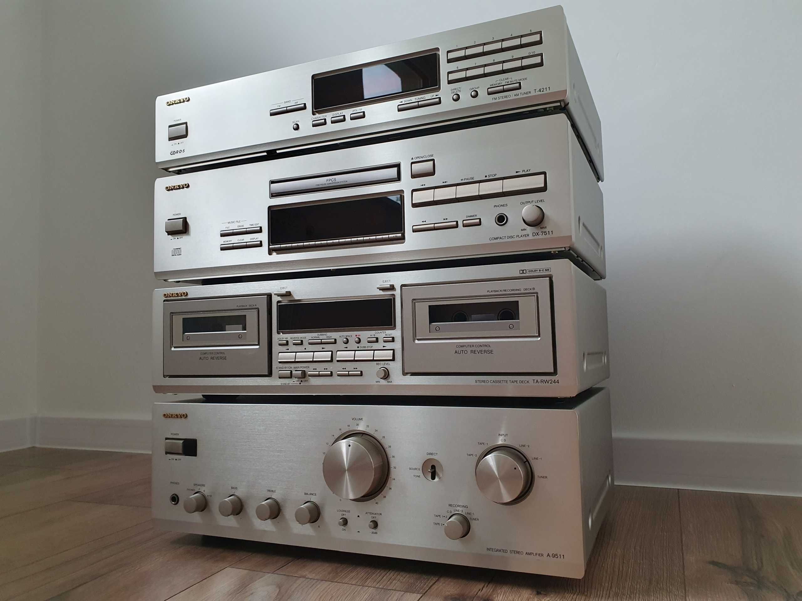 Zestaw Wieża ONKYO A-9511 ONKYO TA-RW244 ONKYO DX-7511 ONKYO T-4211