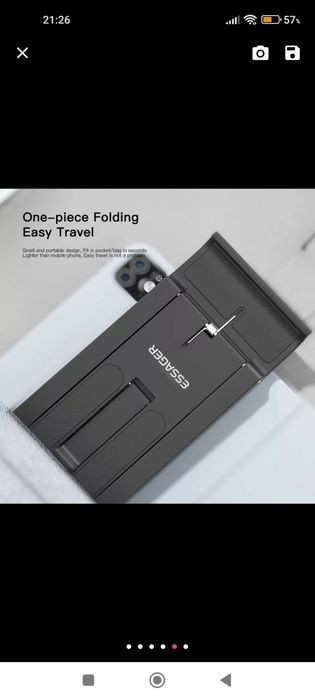 Stojak na smartfona składany czarny Essager