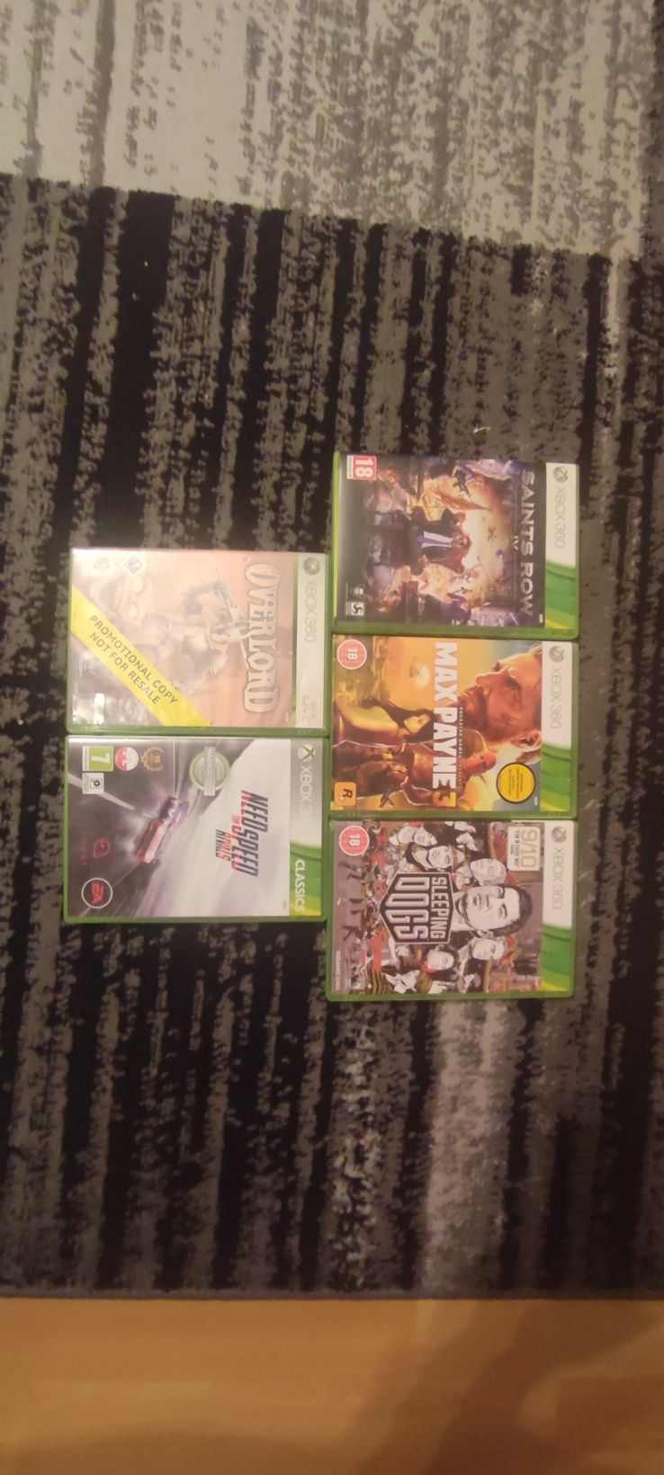 Gry Xbox 360, Saints row, Max Payne 3, Sleeping dogs, Nfs