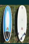 7.6 Evolution  malibu Funboard epoxy NSP torq surfboard FCS