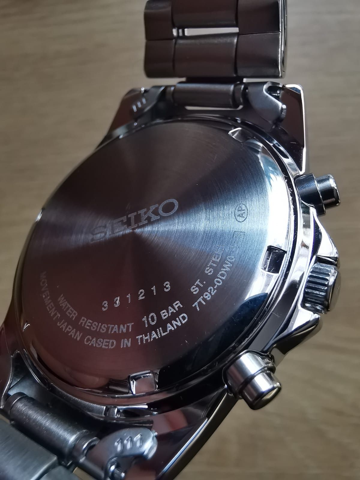 Nowy zegarek kwarcowy Snd367PC 7t92 seiko chronograph komunia