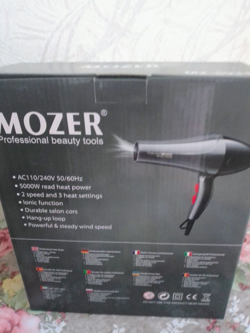 Профессиональный фен для сушки волос Mozer 5000W