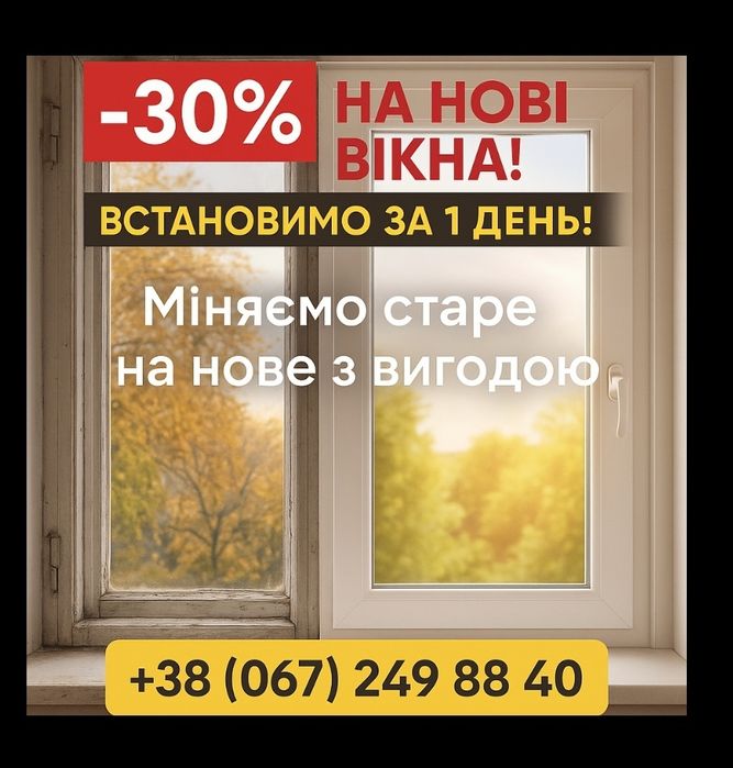 Металопластикові вікна, двері, балкони під ключ. Встановлення
