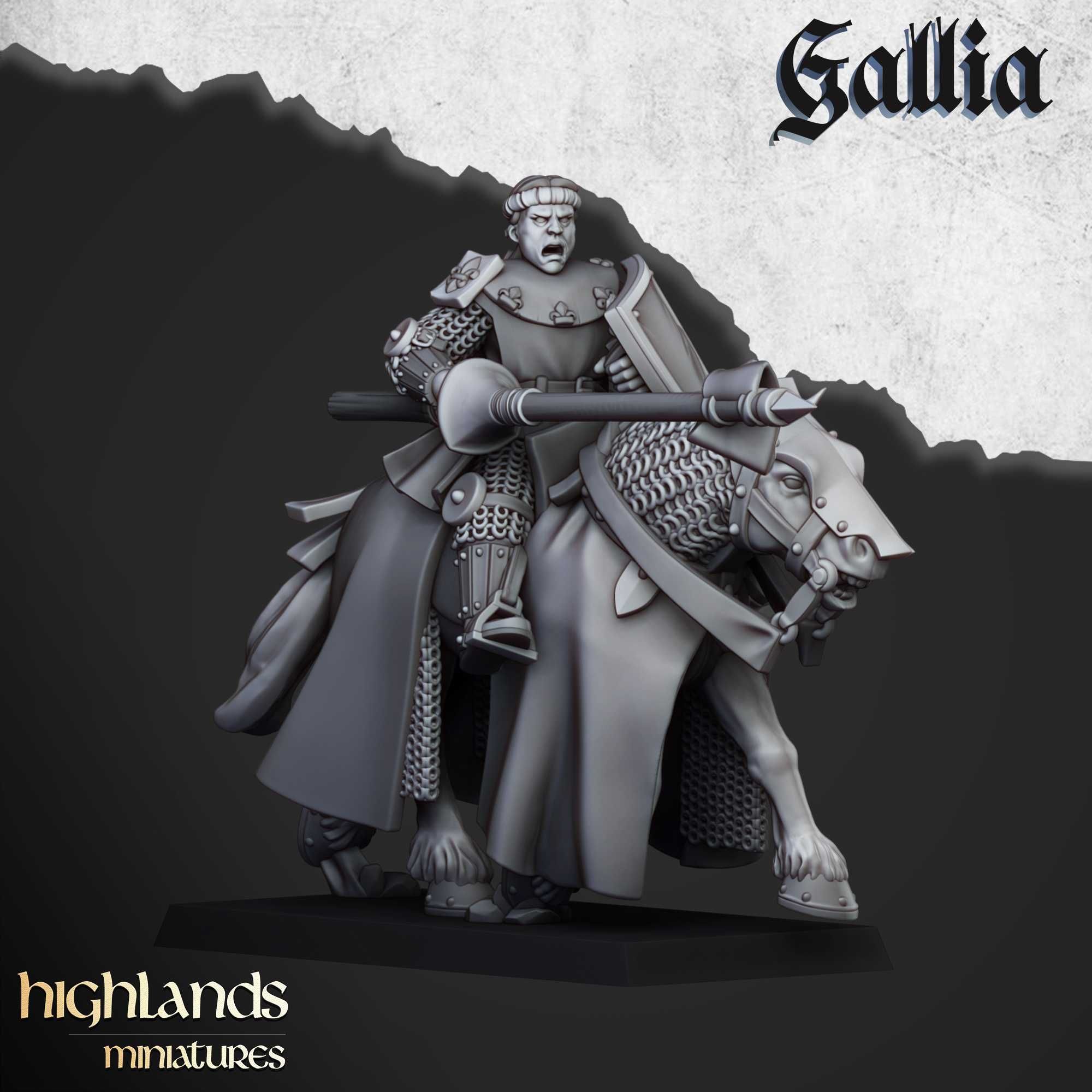 Young Knights of Gallia - WFB ToW AoS - Highlands Miniatures x5