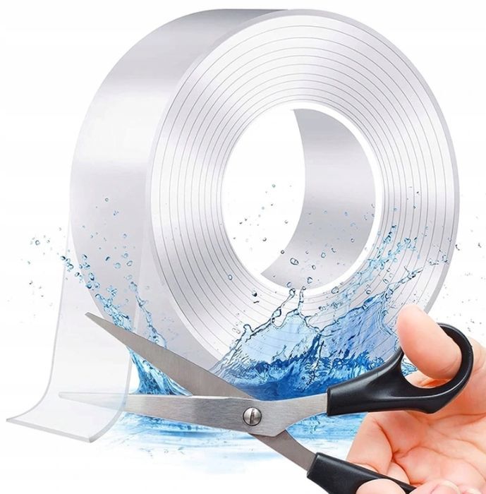 Taśma klejąca nano wielokrotnego dwustronna 30mm 5m przeźroczysta