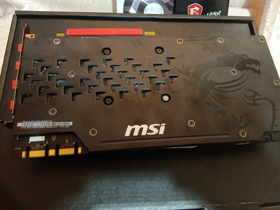 Видеокарта полный комплект.MSI GTX 1070 8Gb Gaming
