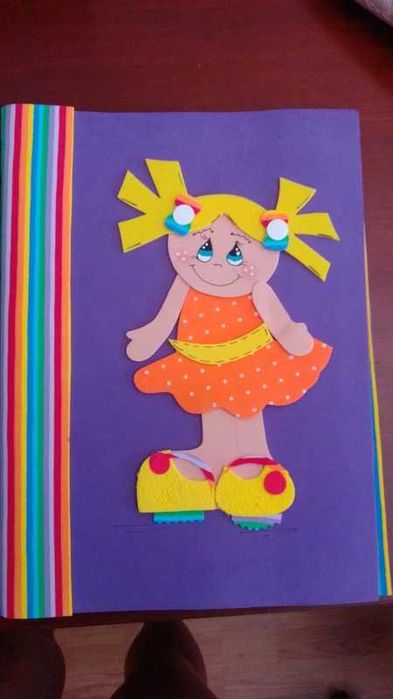 Caderno com protecção/ capa com boneca Brinquedos natal