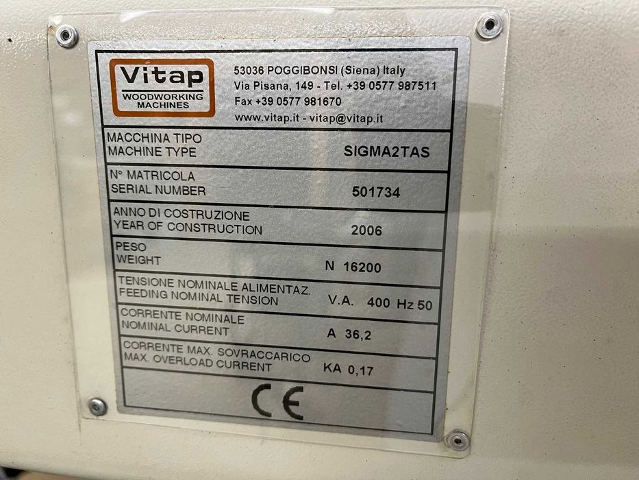 Wiertarka wielowrzecionowa VITAP SIGMA 2TAS Felder SCM Gomad Maggi CNC